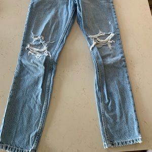 Zara light-washed ripped jeans